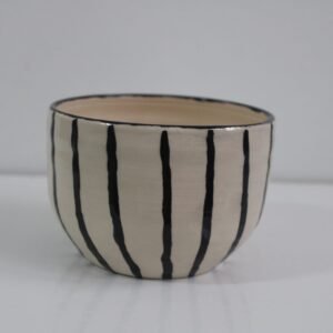 BOWL BLANCO RAYAS NEGRAS